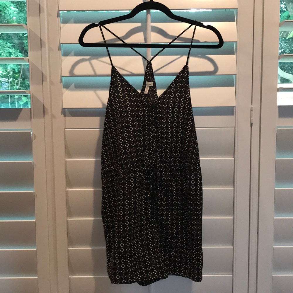 Silence + Noise Black and Tan Razorback romper